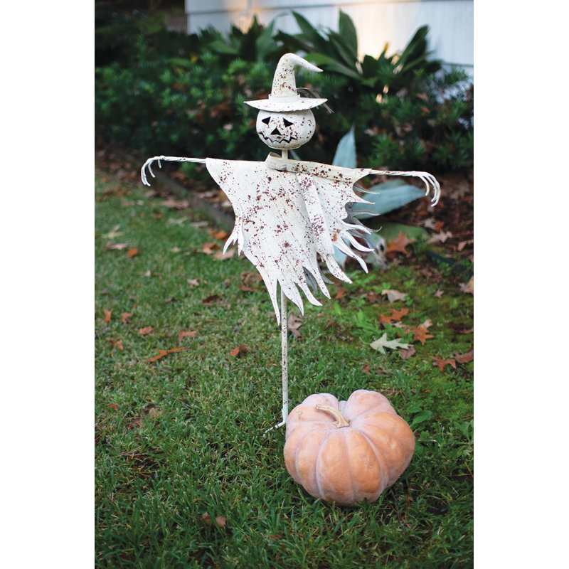 The Holiday Aisle® RUSTIC WHITE METAL SCARECROW YARD STAKE Wayfair.ca